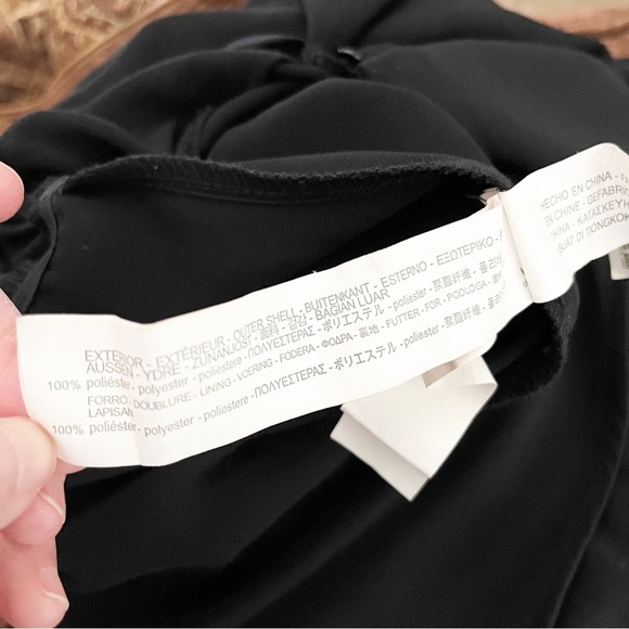 Zara Black Jumpsuit Womens Size XS Cape Split Back Top Pockets Minimalist Classy - Picture 5 of 6